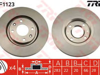 Disc frana CITROEN XSARA (N1) - OEM - TRW: DF1123 - Cod intern: W02292613 - LIVRARE DIN STOC in 24 ore!!!