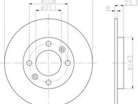 Disc frana Citroen ZX (N2), PEUGEOT 306 hatchback (7A, 7C, N3, N5), PEUGEOT 306 Cabriolet (7D, N3, N5) - MINTEX MDC794