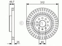 Disc frana cu strat anticoroziv (punte fata) AUDI A3 (8V1) - OEM - MAXGEAR: 19-1044MAX - W02371919 - LIVRARE DIN STOC in 24 ore!!!