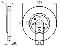 Disc frana cu strat anticoroziv (punte fata) PEUGEOT 206 hatchback (2A/C) - Cod intern: W20140350 - LIVRARE DIN STOC in 24 ore!!!