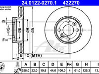 Disc frana DACIA DOKKER (2012 - 2016) ATE 24.0122-0270.1