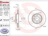 Disc frana DACIA DOKKER (2012 - 2016) BREMBO 09.9078.21 piesa NOUA