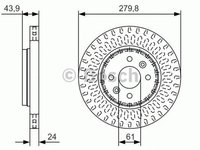 Disc frana DACIA DOKKER BOSCH 0986479A85