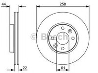 Disc frana DACIA DOKKER Express (2012 - 2016) BOSCH 0 986 479 C17 piesa NOUA