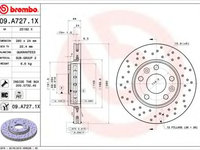 Disc frana DACIA DUSTER (2010 - 2016) BREMBO 09.A727.1X