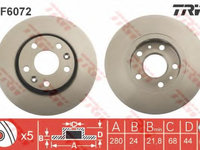 Disc frana DACIA DUSTER caroserie (2011 - 2020) TRW DF6072