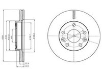 Disc frana DACIA DUSTER DELPHI BG4455C