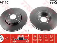 Disc frana DACIA LODGY (2012 - 2020) TRW DF4110