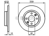 Disc frana DACIA LOGAN II BOSCH 0986479164