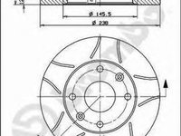 Disc frana DACIA LOGAN (LS) (2004 - 2016) BREMBO 08.2958.75 piesa NOUA