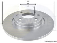 Disc frana DACIA LOGAN (LS_) (2004 - 2016) COMLINE ADC2709