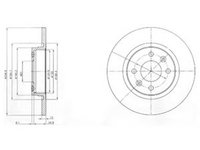 Disc frana DACIA LOGAN (LS) (2004 - 2016) DELPHI BG4045 piesa NOUA