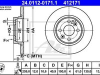 Disc frana DACIA LOGAN LS ATE 24011201711