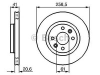 Disc frana DACIA LOGAN LS BOSCH 0986478124