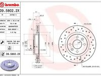 Disc frana DACIA LOGAN LS BREMBO 09.5802.2X