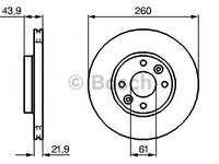 Disc frana DACIA LOGAN (LS_) - OEM - BOSCH: 0986479B73|0 986 479 B73 - W02123215 - LIVRARE DIN STOC in 24 ore!!!