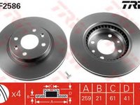 Disc frana DACIA LOGAN LS TRW DF2586