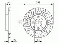 Disc frana DACIA LOGAN MCV II (2013 - 2016) BOSCH 0 986 479 A86 piesa NOUA