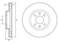 Disc frana DACIA LOGAN MCV II (2013 - 2016) KRIEGER 0950004355 piesa NOUA