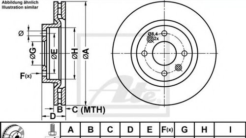 Disc frana DACIA LOGAN MCV (KS) (2007 - 2016)