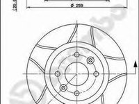 Disc frana DACIA LOGAN MCV (KS) (2007 - 2016) BREMBO 09.5802.76 piesa NOUA