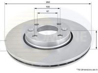 Disc frana DACIA LOGAN MCV (KS) (2007 - 2016) COMLINE ADC0266V piesa NOUA