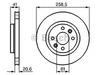 Disc frana DACIA LOGAN MCV (KS_) (2007 - 2020) BOSCH 0 986 478 124