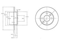 Disc frana DACIA LOGAN MCV KS DELPHI BG2217