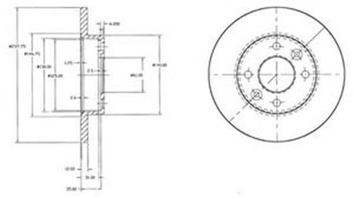 Disc frana DACIA LOGAN MCV KS DELPHI BG2217