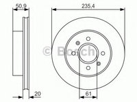 Disc frana DACIA NOVA (1996 - 2003) Bosch 0 986 479 R52