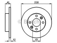 Disc frana DACIA SANDERO BOSCH 0986479165