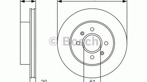 Disc frana DACIA SOLENZA (2003 - 2016) BOSCH 