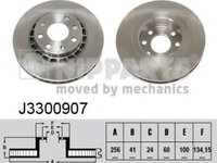 Disc frana DAEWOO CIELO (1994 - 2007) NIPPARTS J3300907 piesa NOUA