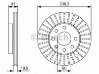 Disc frana DAEWOO CIELO (KLETN) (1995 - 1997) BOSCH 0 986 479 S98 piesa NOUA