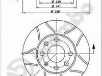 Disc frana DAEWOO CIELO (KLETN), DAEWOO CIELO limuzina (KLETN), DAEWOO LANOS limuzina (KLAT) - BREMBO 09.3090.75