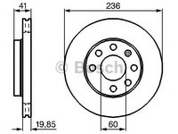 Disc frana DAEWOO CIELO (KLETN) - OEM - BOSCH: 0986478192|0 986 478 192 - Cod intern: W02650774 - LIVRARE DIN STOC in 24 ore!!!