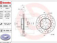 Disc frana DAEWOO CIELO limuzina (KLETN) (1995 - 2008) BREMBO 09.3090.1X piesa NOUA