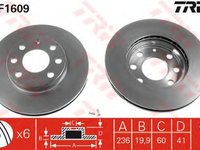 Disc frana DAEWOO CIELO limuzina KLETN TRW DF1609