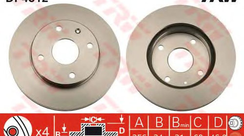 Disc frana DAEWOO EVANDA (KLAL) - OEM - TRW: 