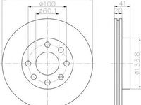 Disc frana DAEWOO LANOS KLAT HELLA 8DD355100821