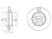 Disc frana DAEWOO LEGANZA KLAV DELPHI BG3531