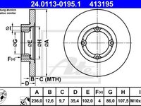 Disc frana DAEWOO MATIZ (KLYA) (1998 - 2016) ATE 24.0113-0195.1 piesa NOUA