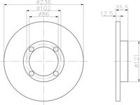 Disc frana DAEWOO MATIZ (KLYA), CHEVROLET Spark (M200, M250), PONTIAC MATIZ G2 - HELLA PAGID 8DD 355 107-011