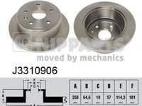 Disc frana DAEWOO NUBIRA Break (KLAJ) (1997 - 2016) NIPPARTS J3310906 piesa NOUA