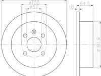 Disc frana DAEWOO NUBIRA (KLAJ) (1997 - 2016) HELLA PAGID 8DD 355 110-691 piesa NOUA