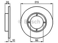 Disc frana DAEWOO TICO KLY3 BOSCH 0 986 478 376