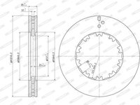 Disc frana DAF CF 65 FERODO FCR225A