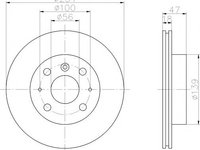 Disc frana DAIHATSU CHARADE Mk IV (G200, G202), DAIHATSU APPLAUSE (A101, A111), DAIHATSU CHARADE Mk III (G100, G101, G102) - MINTEX MDC1032