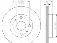 Disc frana DAIHATSU MOVE (L6, L9), DAIHATSU STORIA (M1), DAIHATSU YRV combi (M2) - MINTEX MDC1400