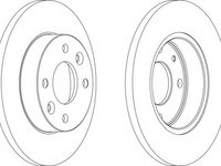 Disc frana DDF055 FERODO pentru Renault Super Renault 9 Renault Alliance Renault 11 Renault Encore Renault 19 Renault 21 Renault Express Renault Extra Renault Rapid Renault Clio Renault Twingo Renault Megane Dacia Sandero